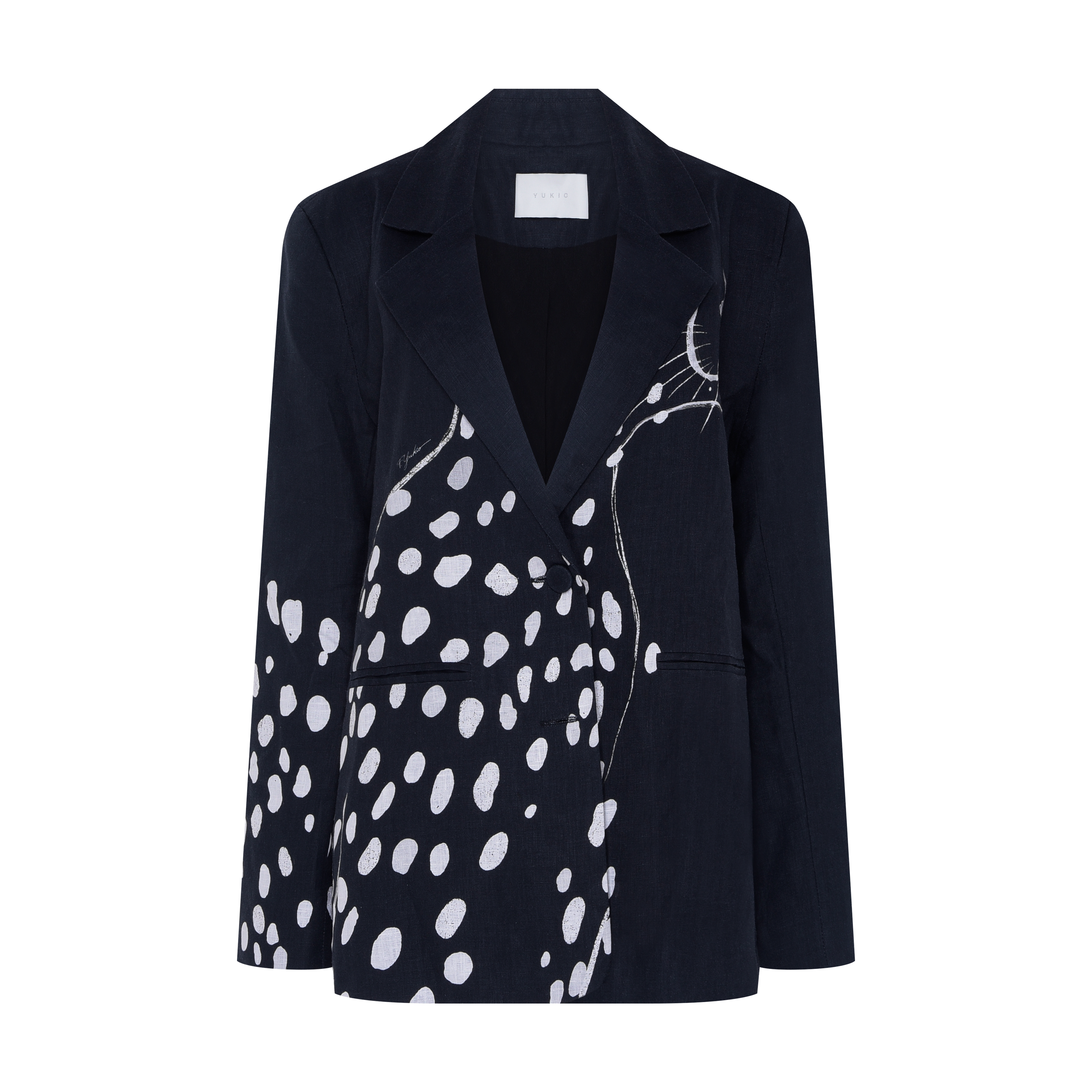 BLAZER LINHO BOLHAS PRETO