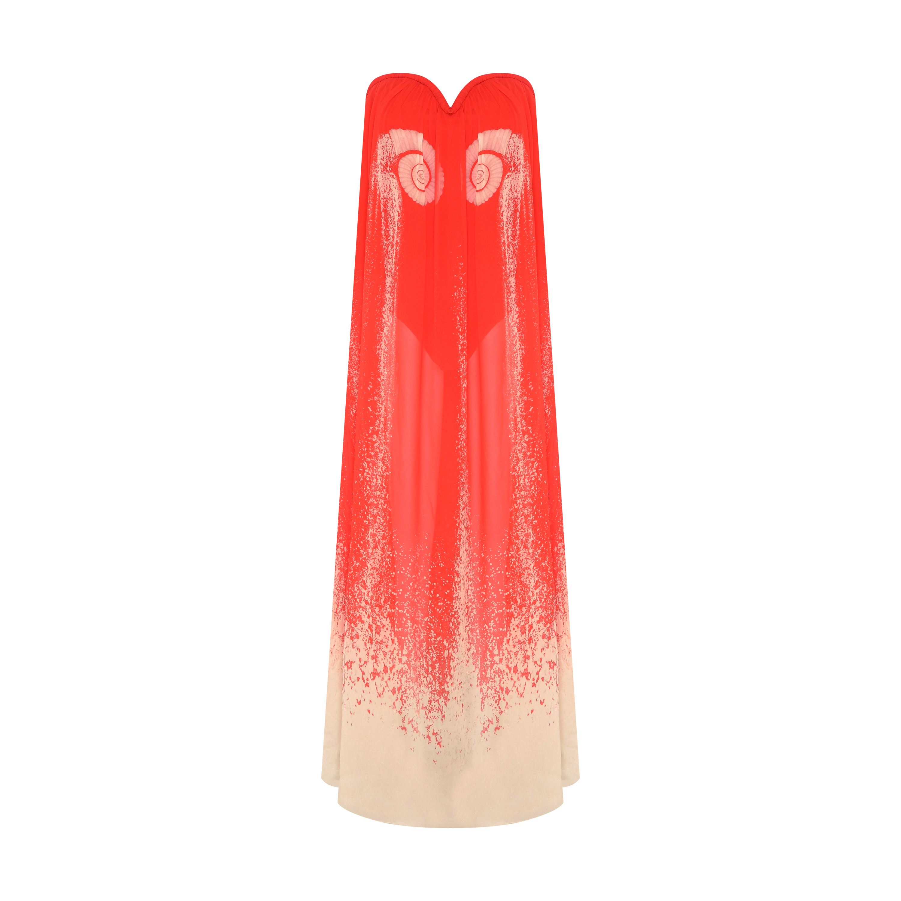 VESTIDO TQC MAIÔ BOLHAS VERMELHO