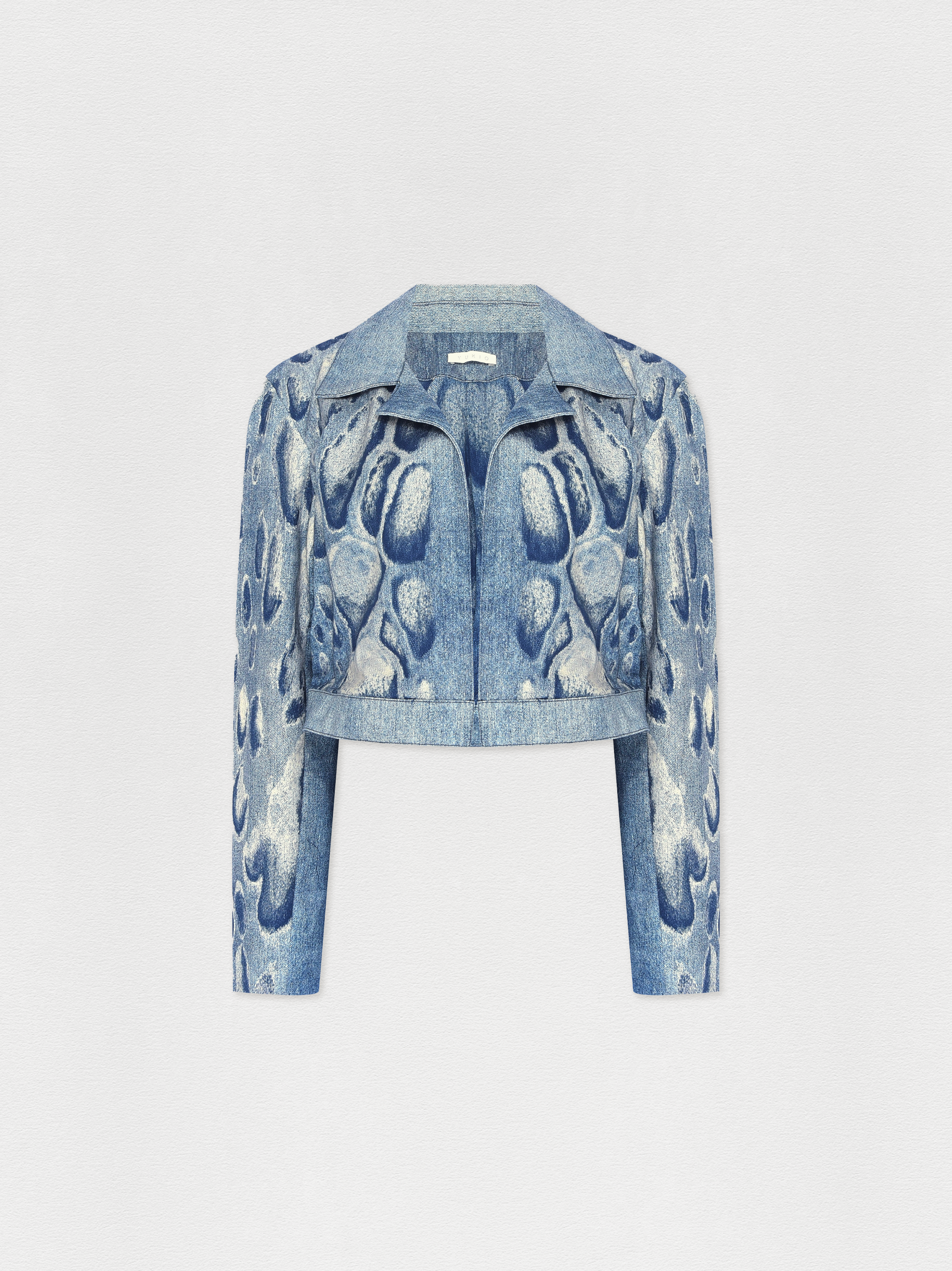 JAQUETA CROPPED SKIN INDIGO