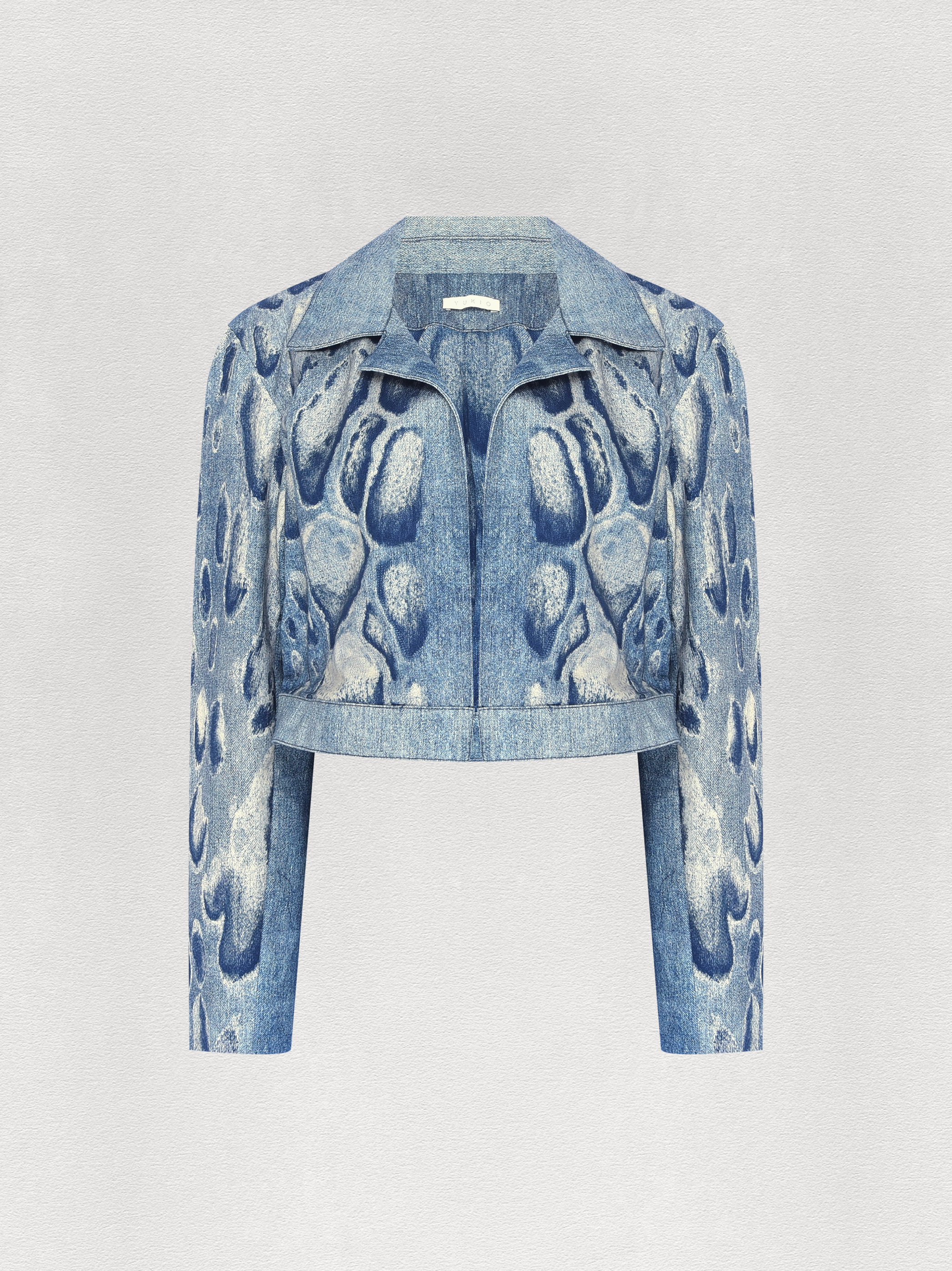 JAQUETA CROPPED SKIN INDIGO