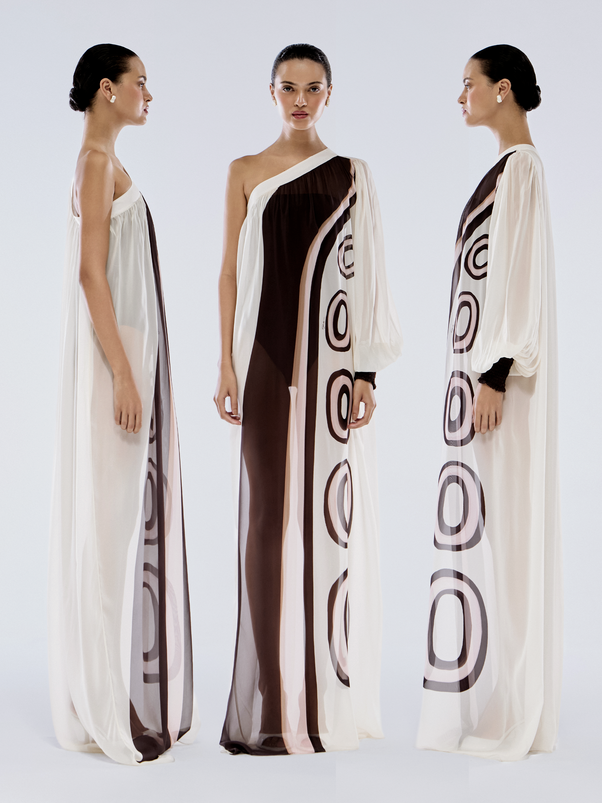 VESTIDO OMBRO SÓ GEORGETTE CHAINS