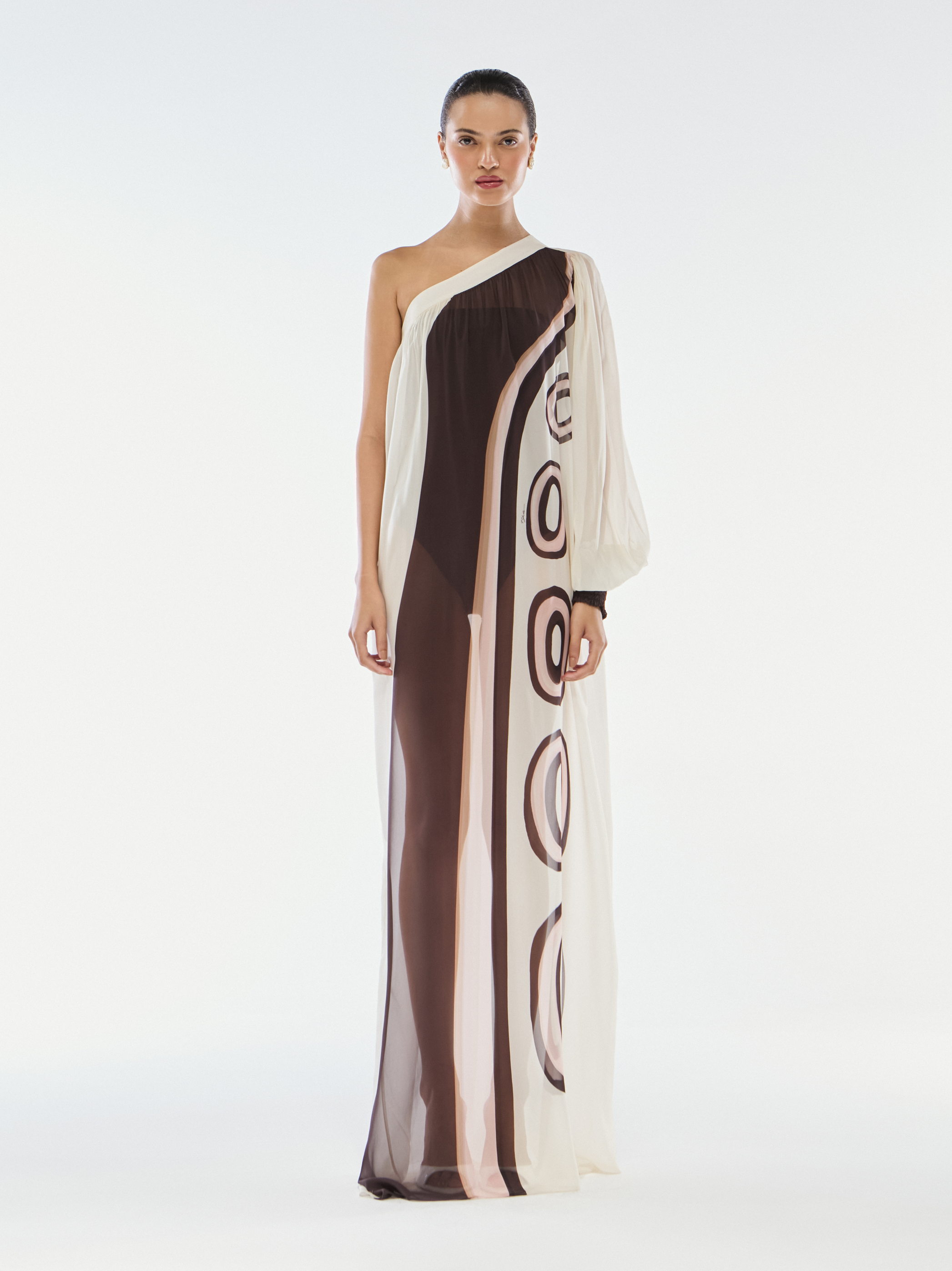 VESTIDO OMBRO SÓ GEORGETTE CHAINS