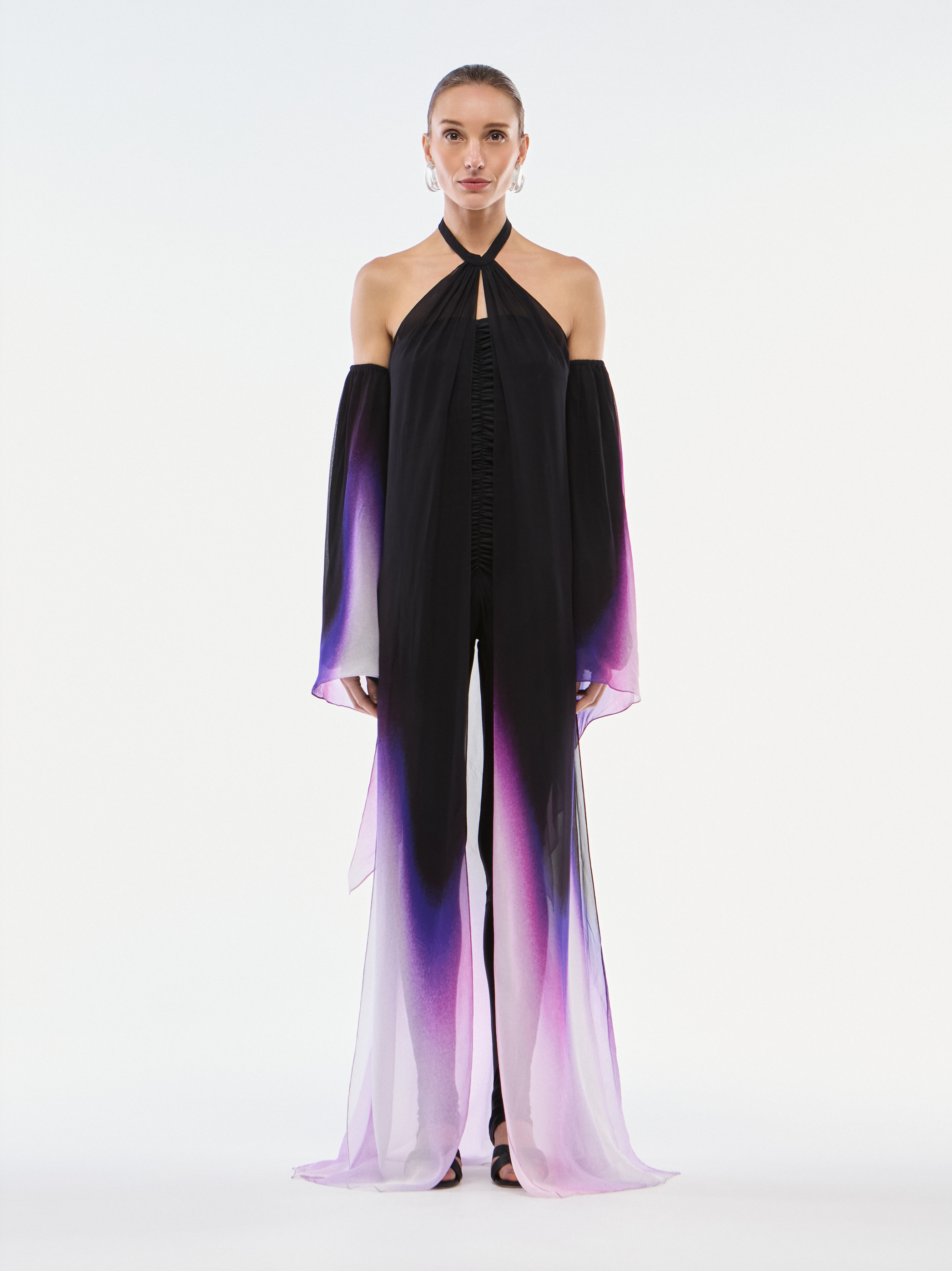 KAFTAN REGATA FLORAL BLACK