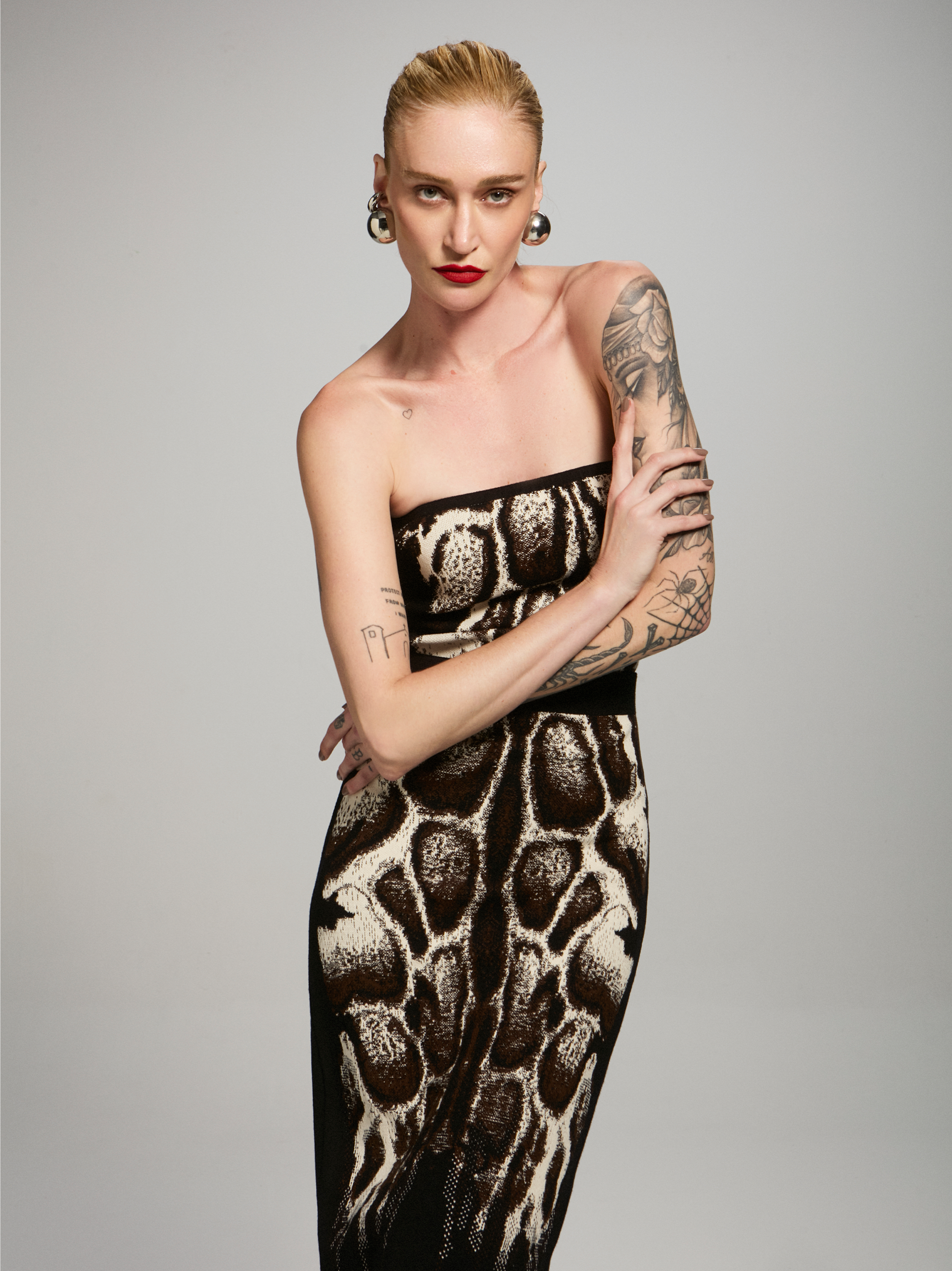SAIA LÁPIS TRICOT JACQUARD  SKIN NATURAL