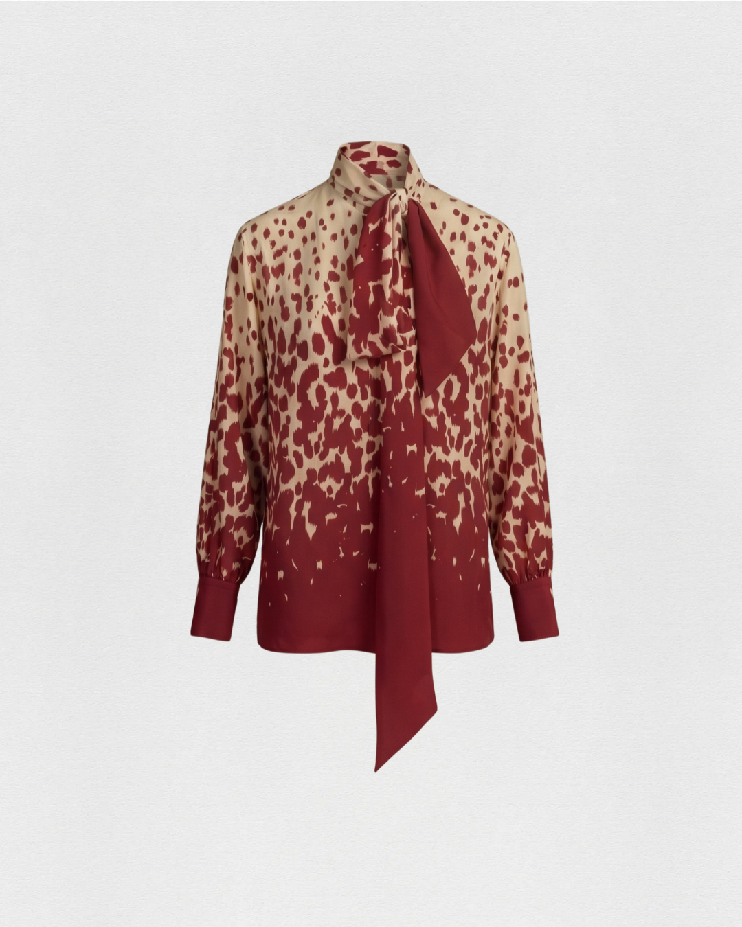 CAMISA LAÇO SEDA POÁ BORDÔ