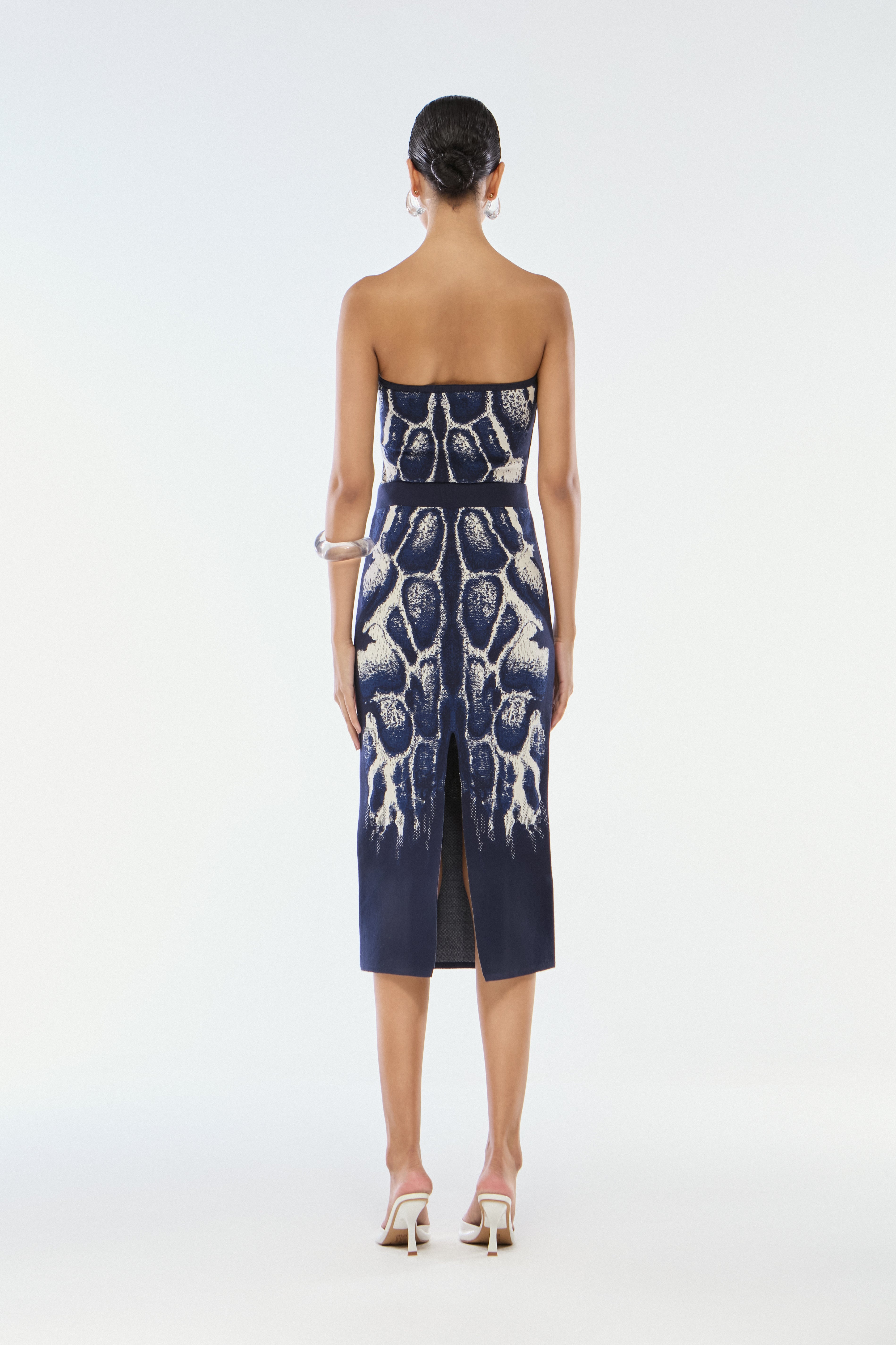 SAIA LÁPIS TRICOT JACQUARD SKIN INDIGO