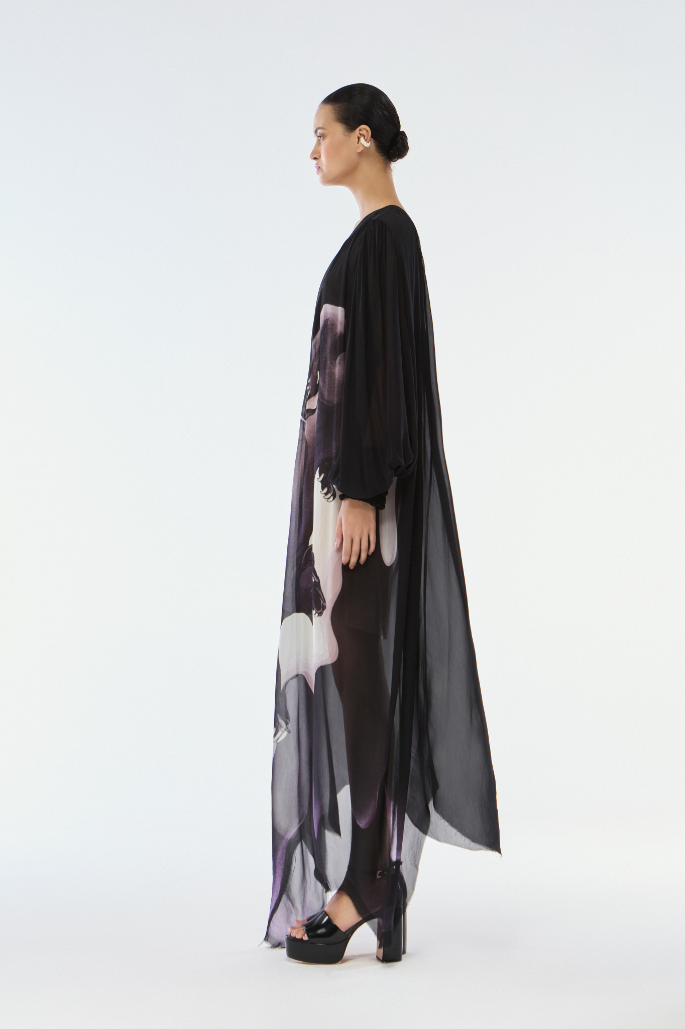 VESTIDO OMBRO SÓ GEORGETTE PANTERA WAVE