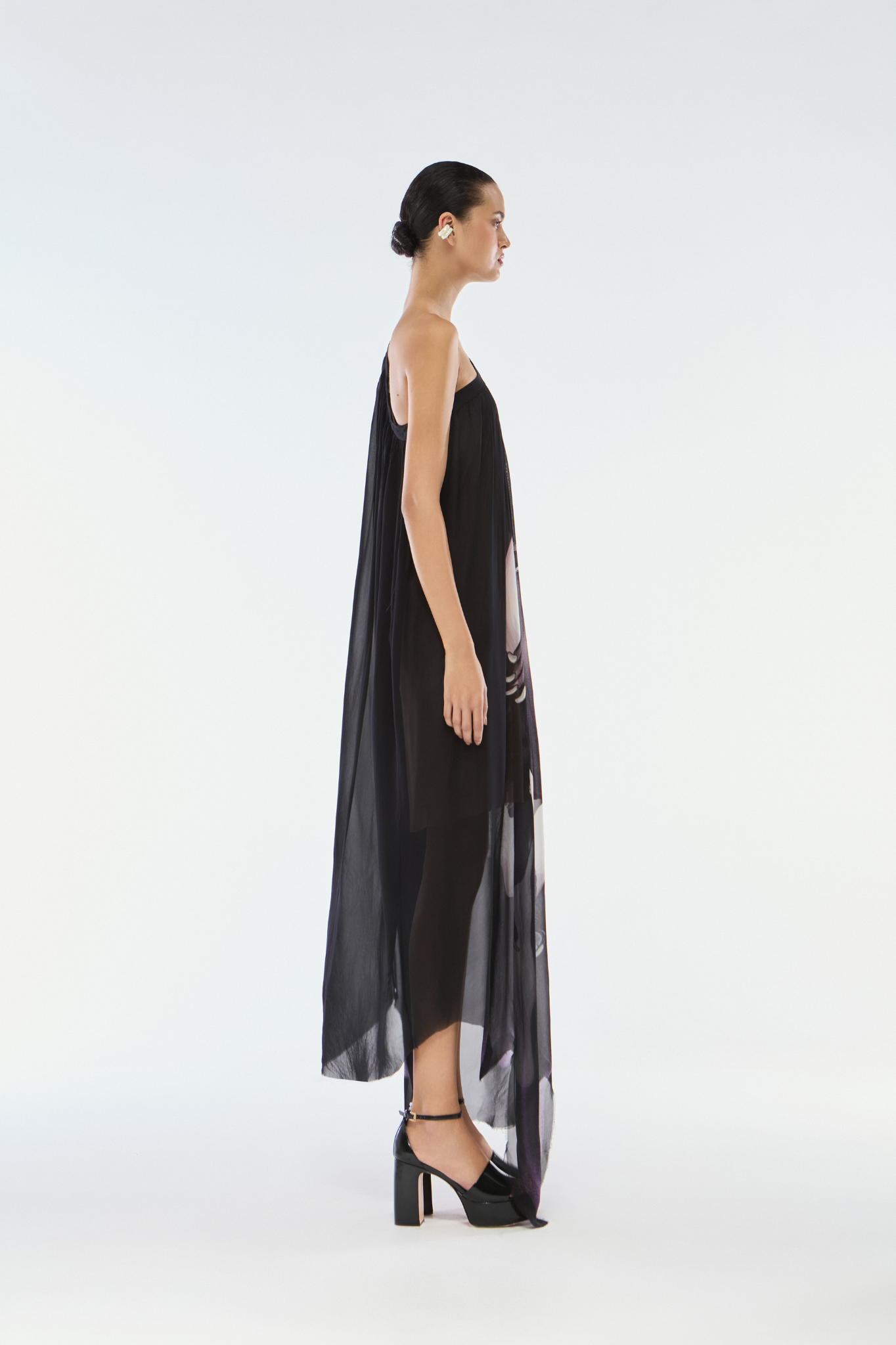 VESTIDO OMBRO SÓ GEORGETTE PANTERA WAVE