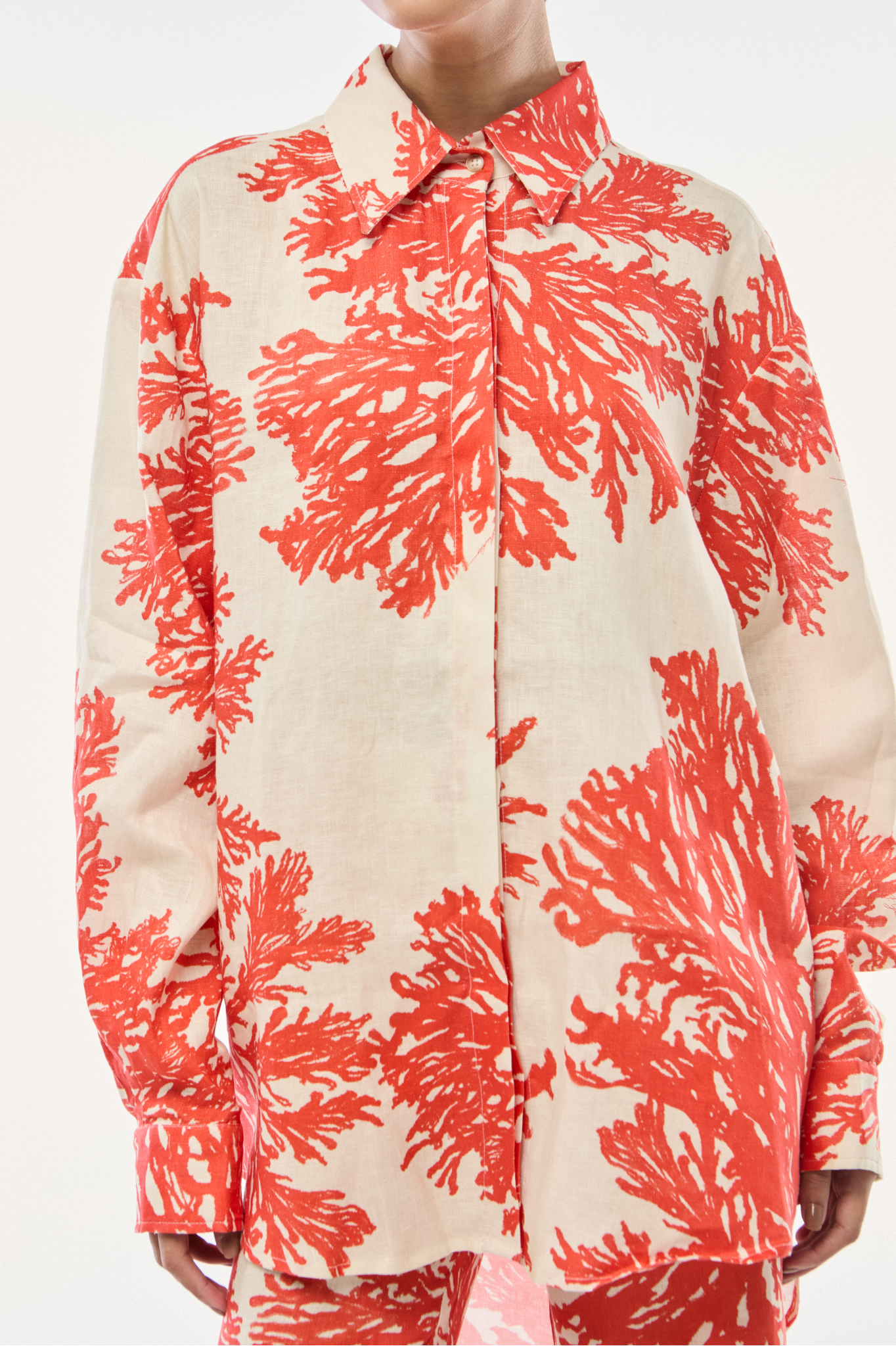 CAMISA LINHO CORAL