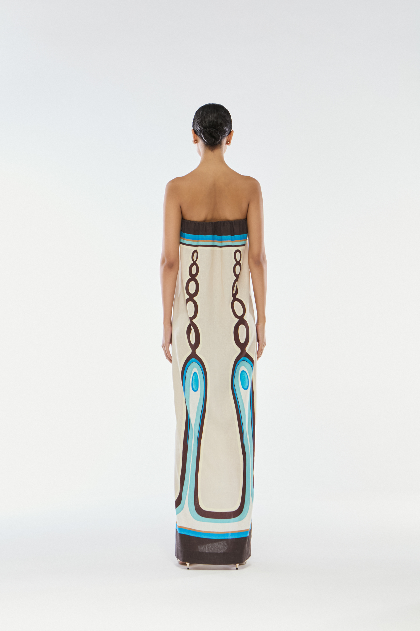 VESTIDO SEM ALÇA LINHO CHAINS