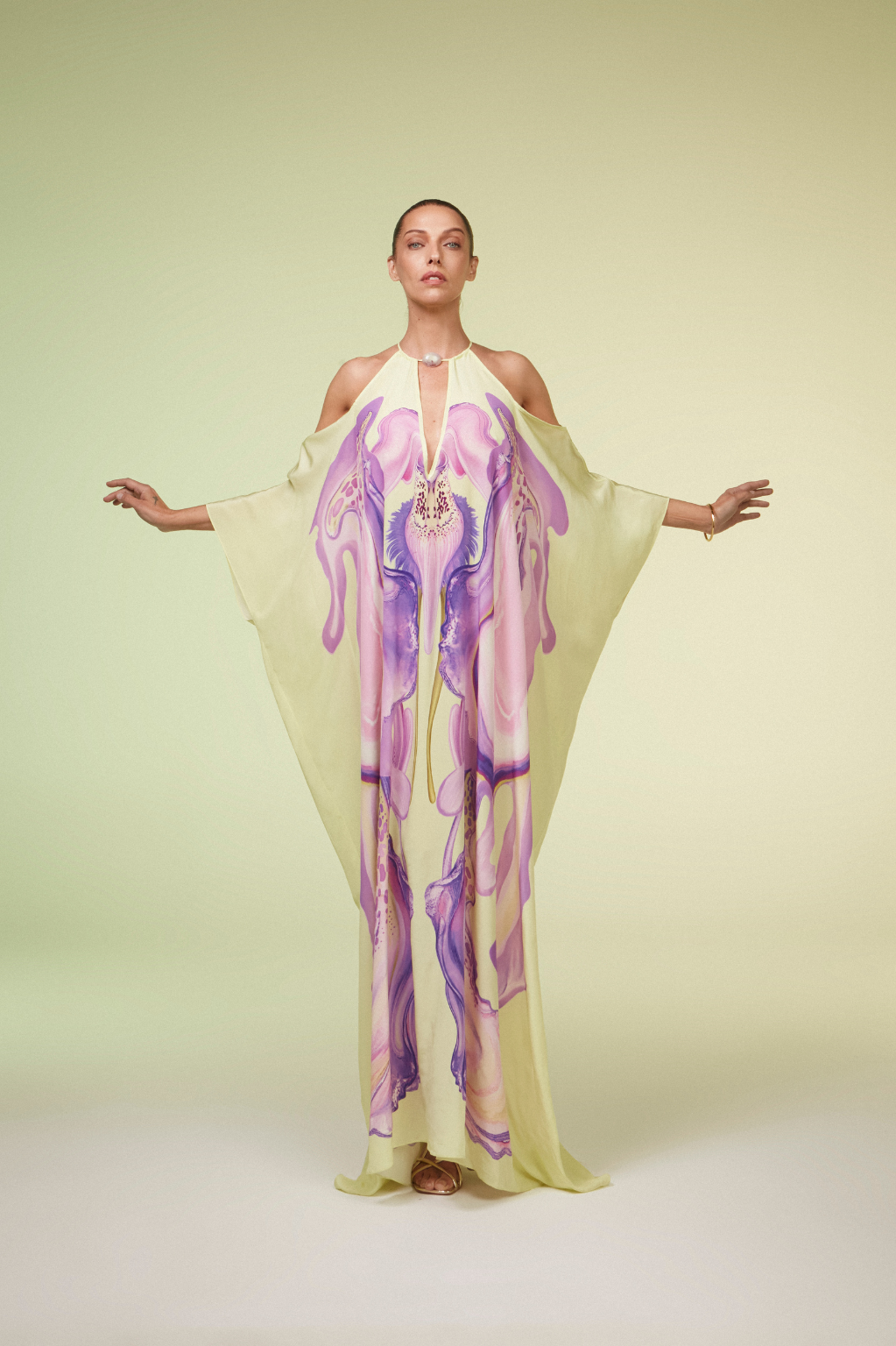 KAFTAN SEDA FLORAL CITRUS