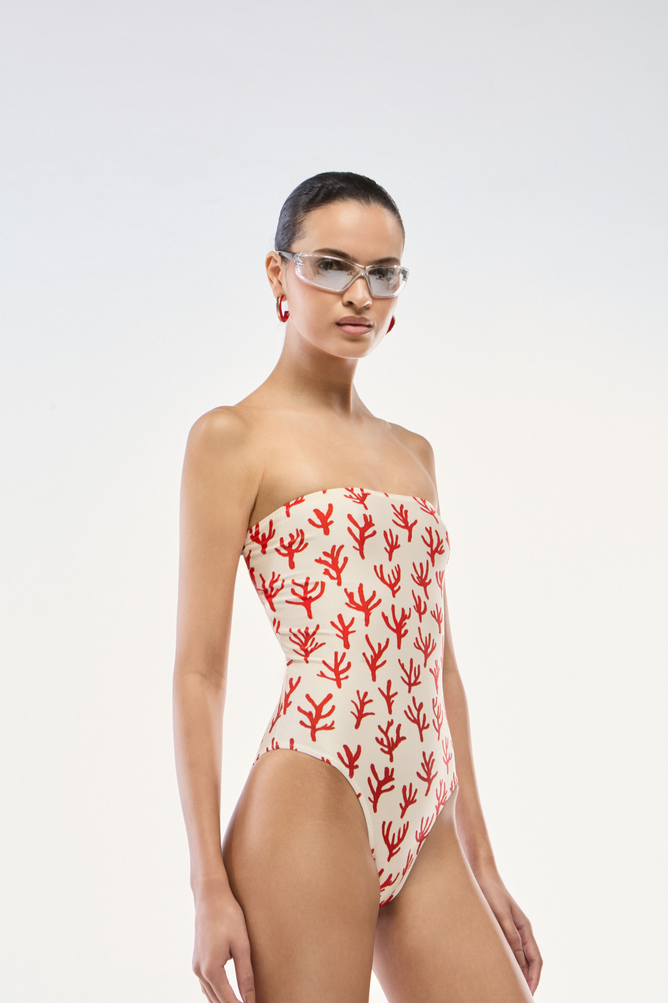 MAIÔ SEM ALÇA CORAL MINI VERMELHO