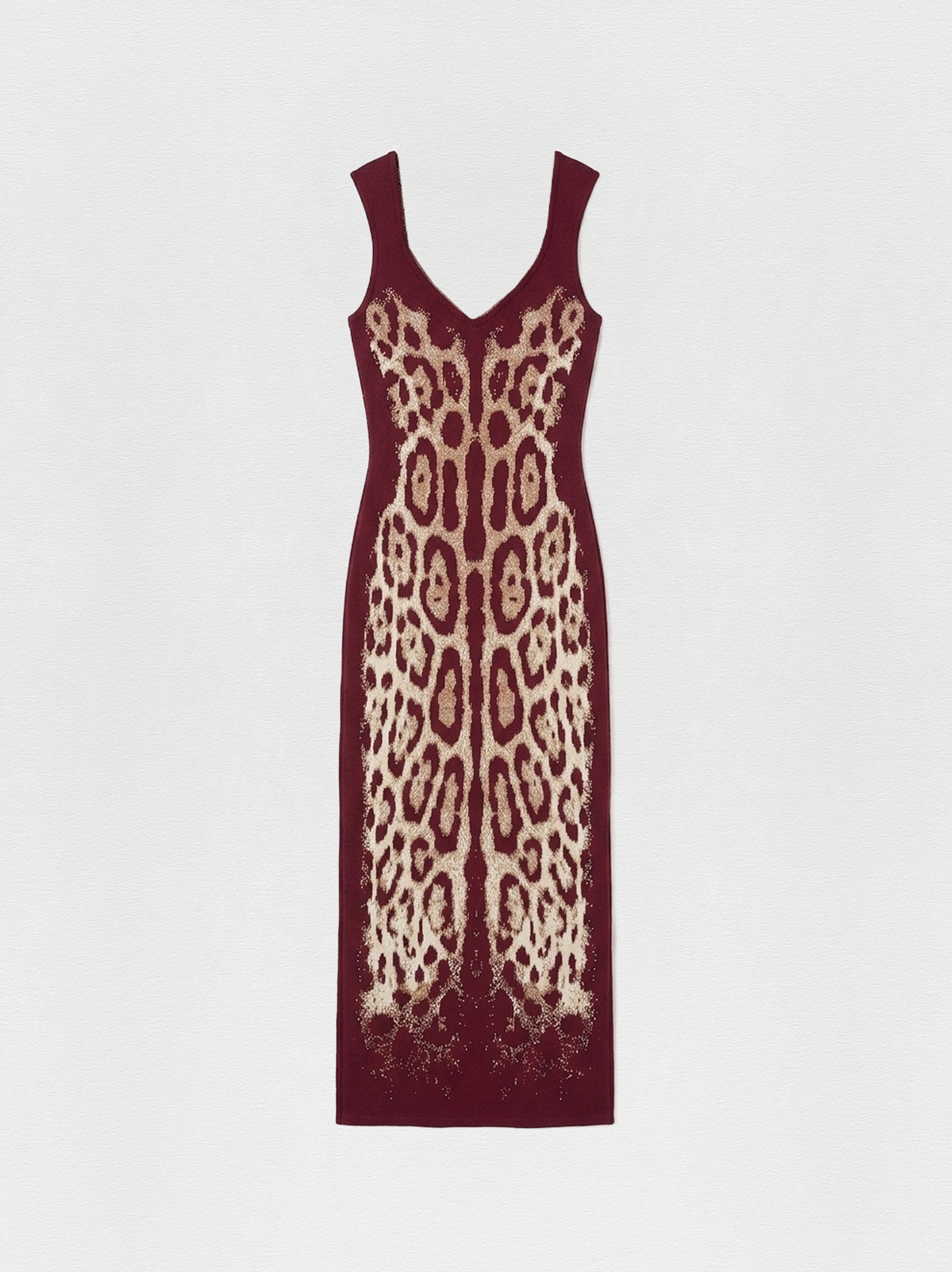 VESTIDO MIDI SKIN BORDÔ
