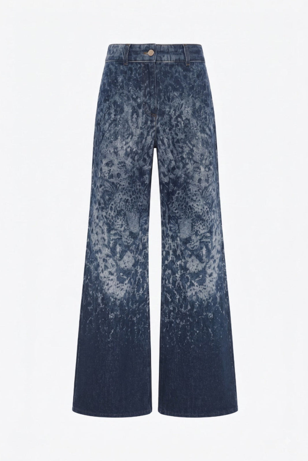 CALÇA PANTALONA JEANS LEOPARD DENIN