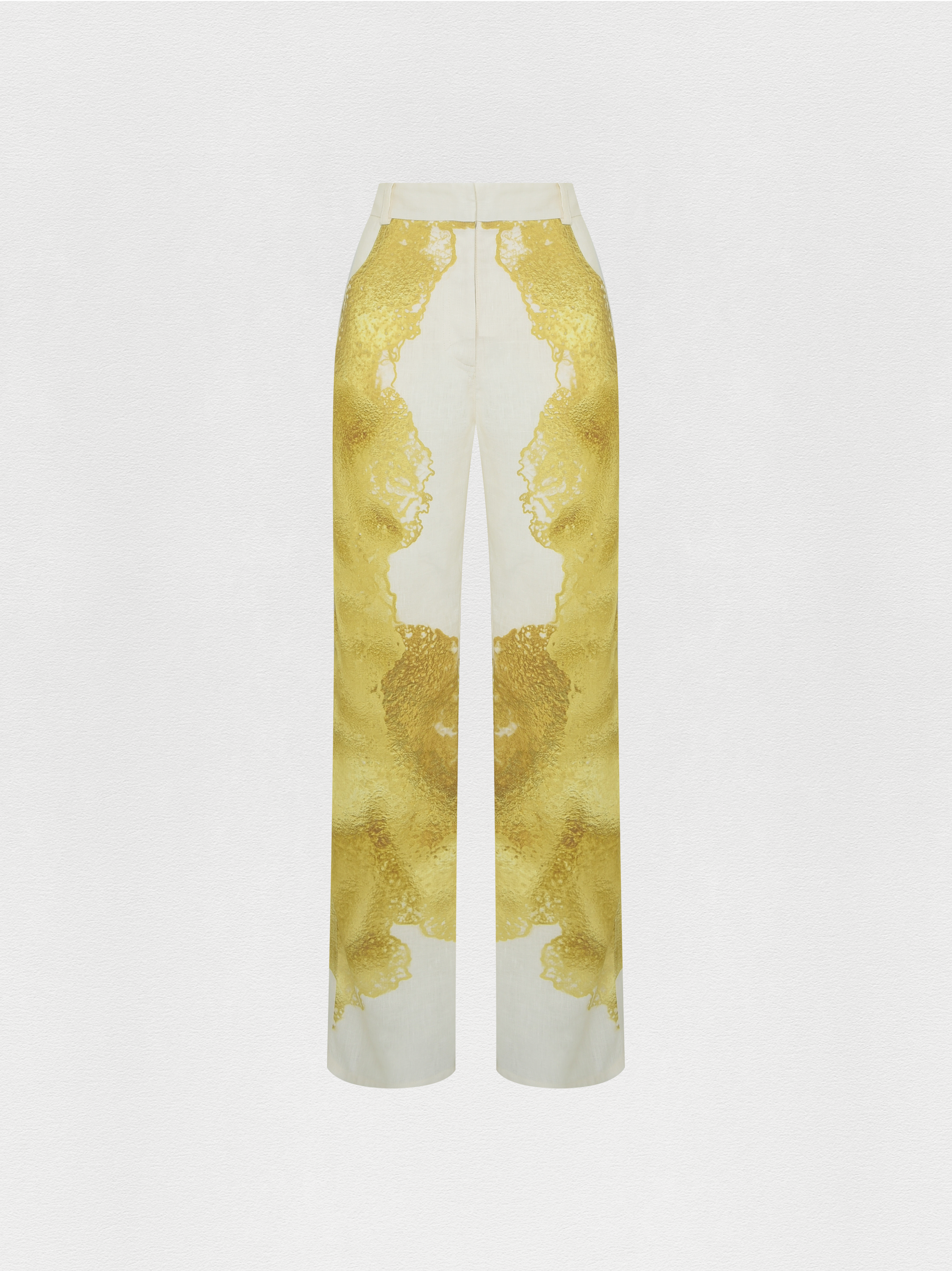 CALÇA RETA LINHO IRIS GOLD
