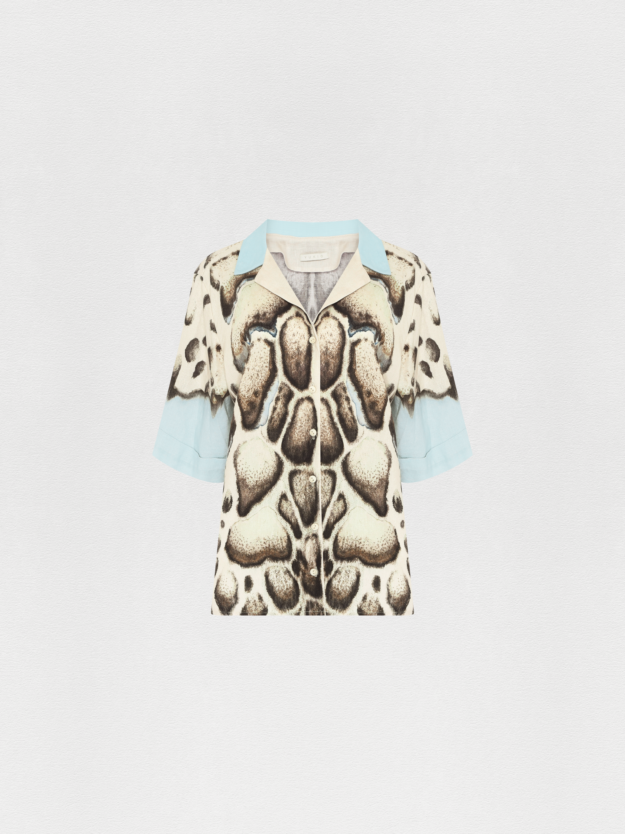 CAMISA MANGA CURTA LINHO SKIN BARRADO