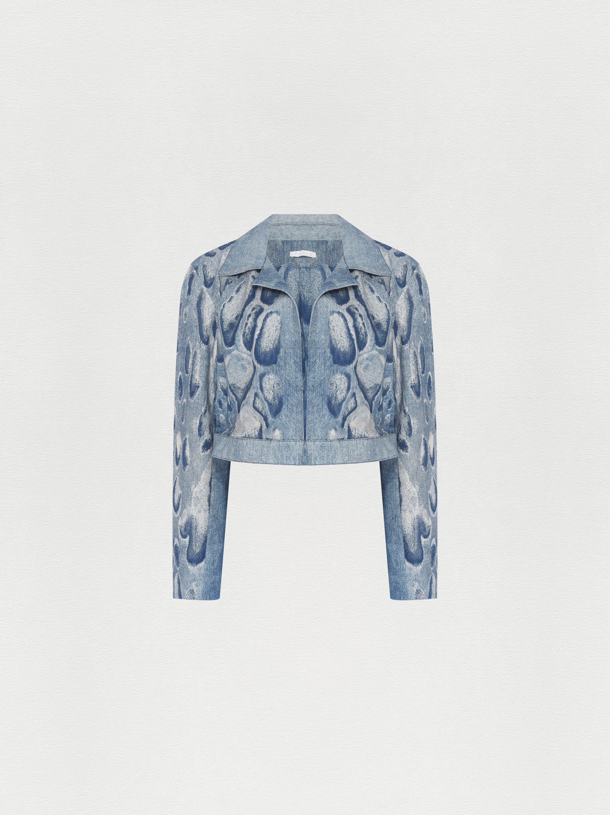 JAQUETA CROPPED SKIN INDIGO
