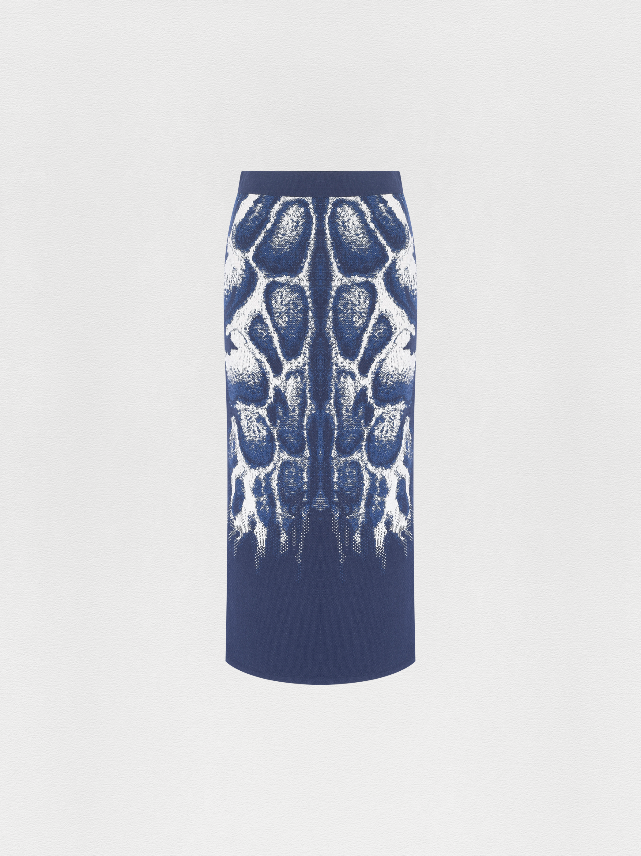 SAIA LÁPIS TRICOT JACQUARD SKIN INDIGO