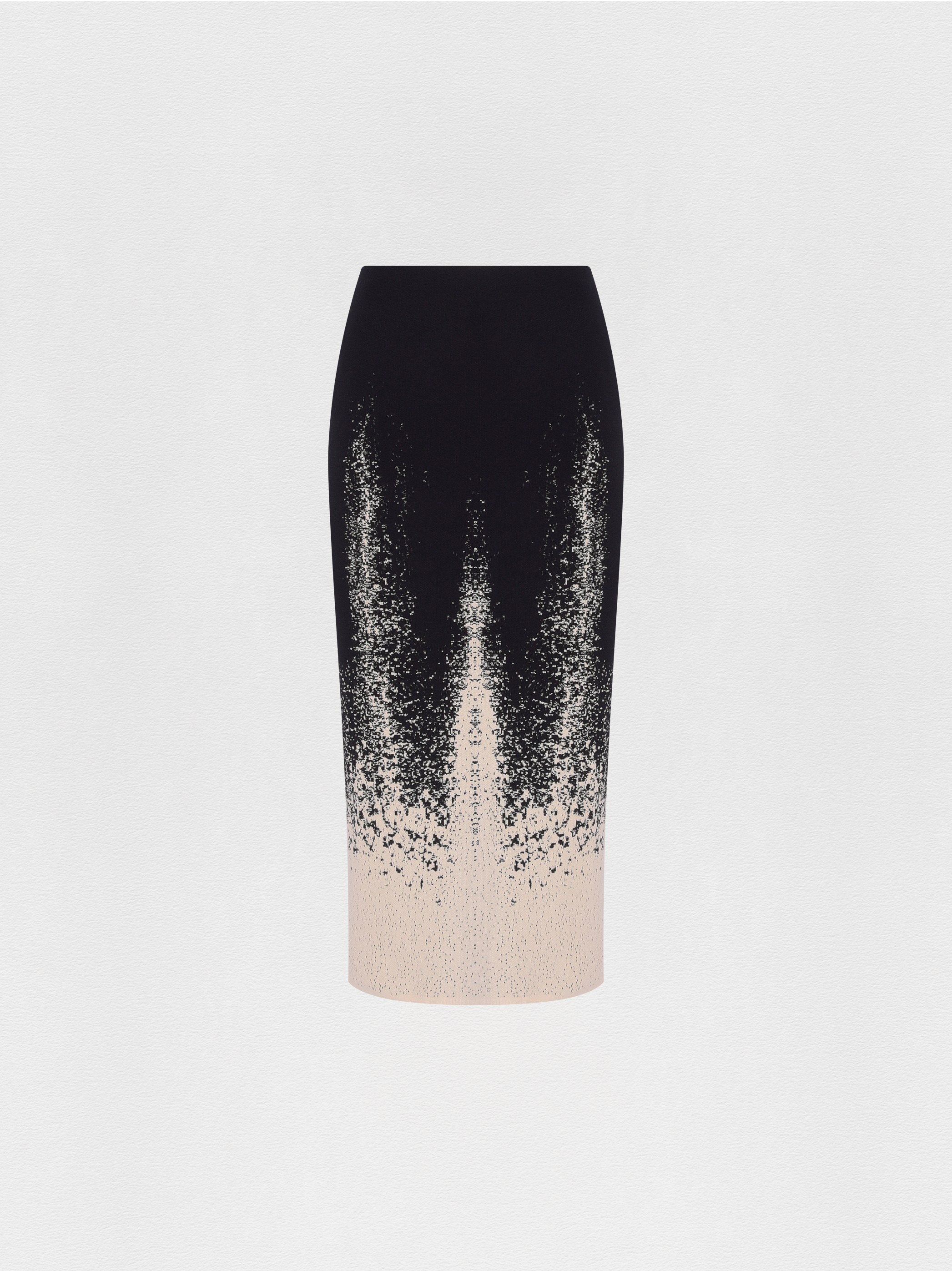 SAIA MIDI JACQUARD TRICOT CARACOL PRETO