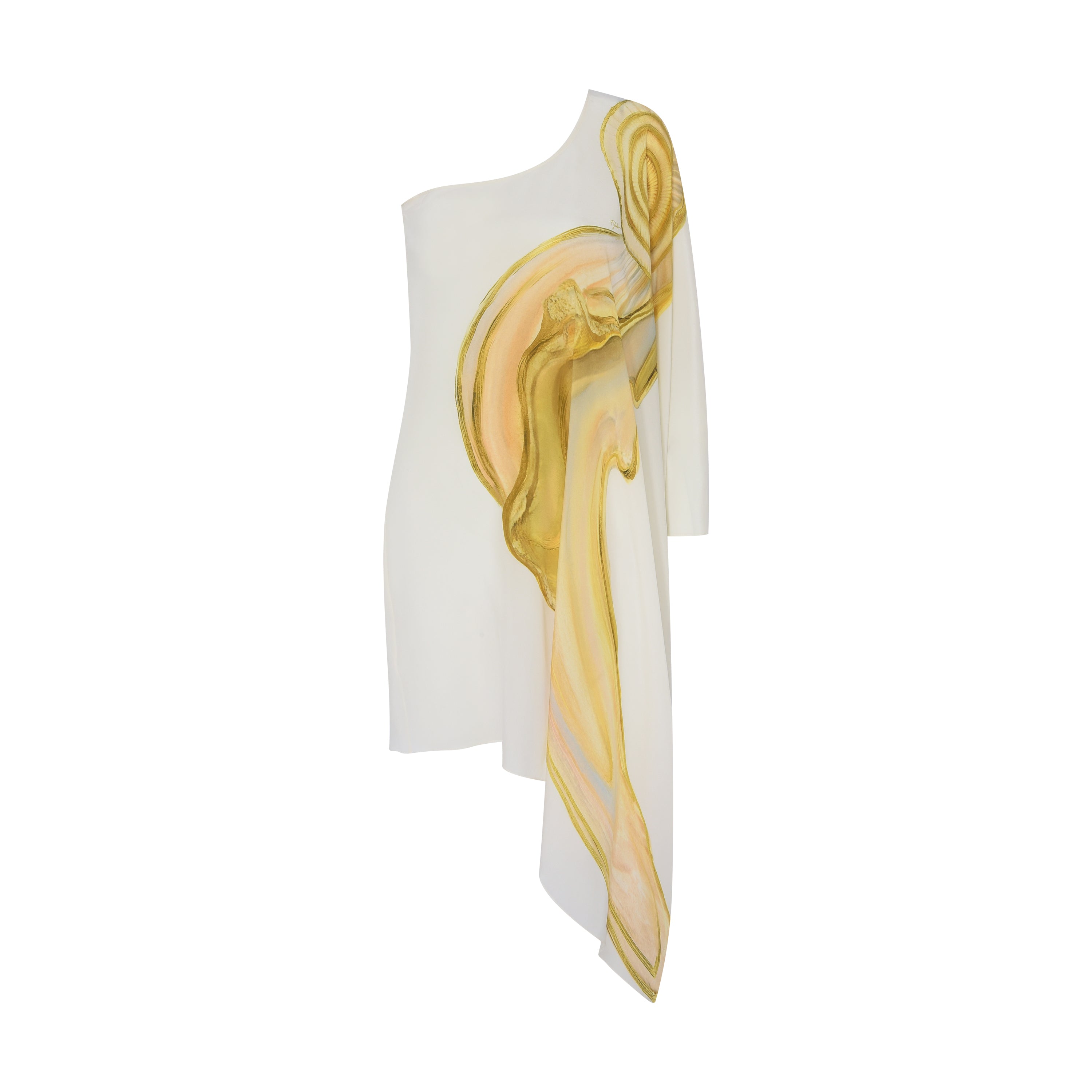 KAFTAN CURTO SEDA IRIS GOLD