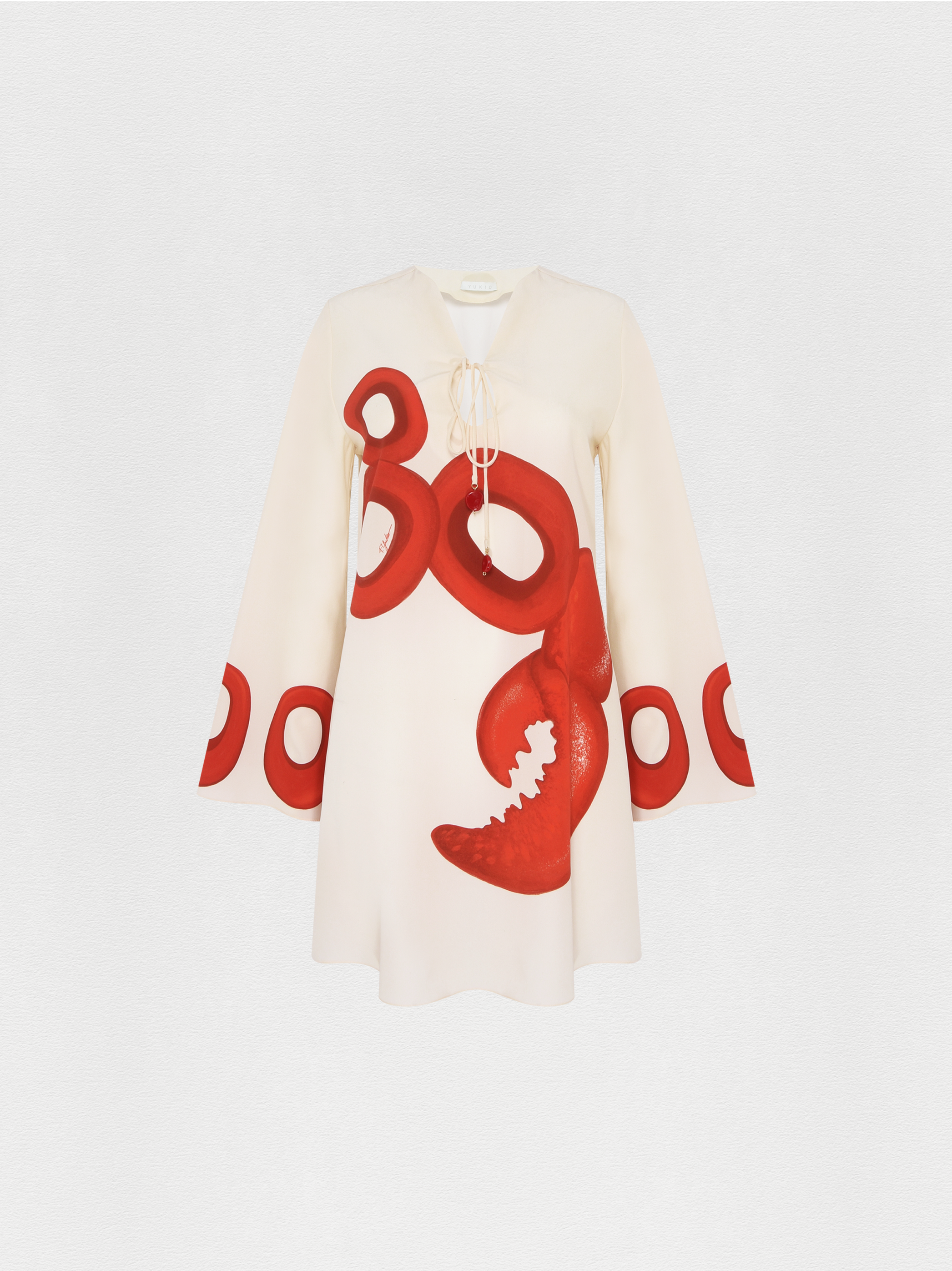 VESTIDO CURTO SEDA LOBSTER